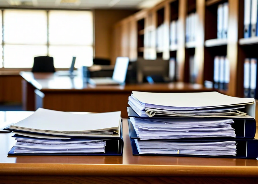 Compliance team reviewing regulatory documents at a financial institution office